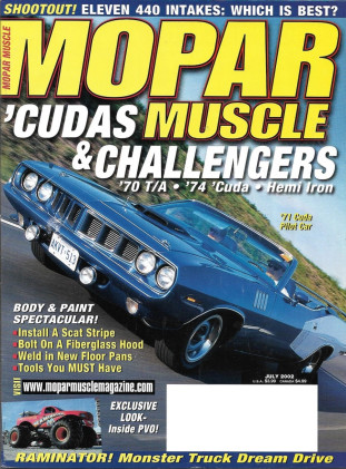 MOPAR MUSCLE 2002 JULY - RAMINATOR, T/A, WARLOCK